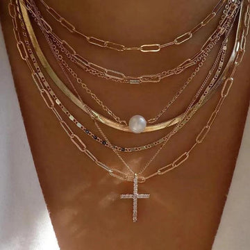 Bohemian Multilayer Crystal Butterfly Pendant Necklaces For Women Girls - Fashion Hollow Heart Choker Necklaces - The Jewellery Supermarket